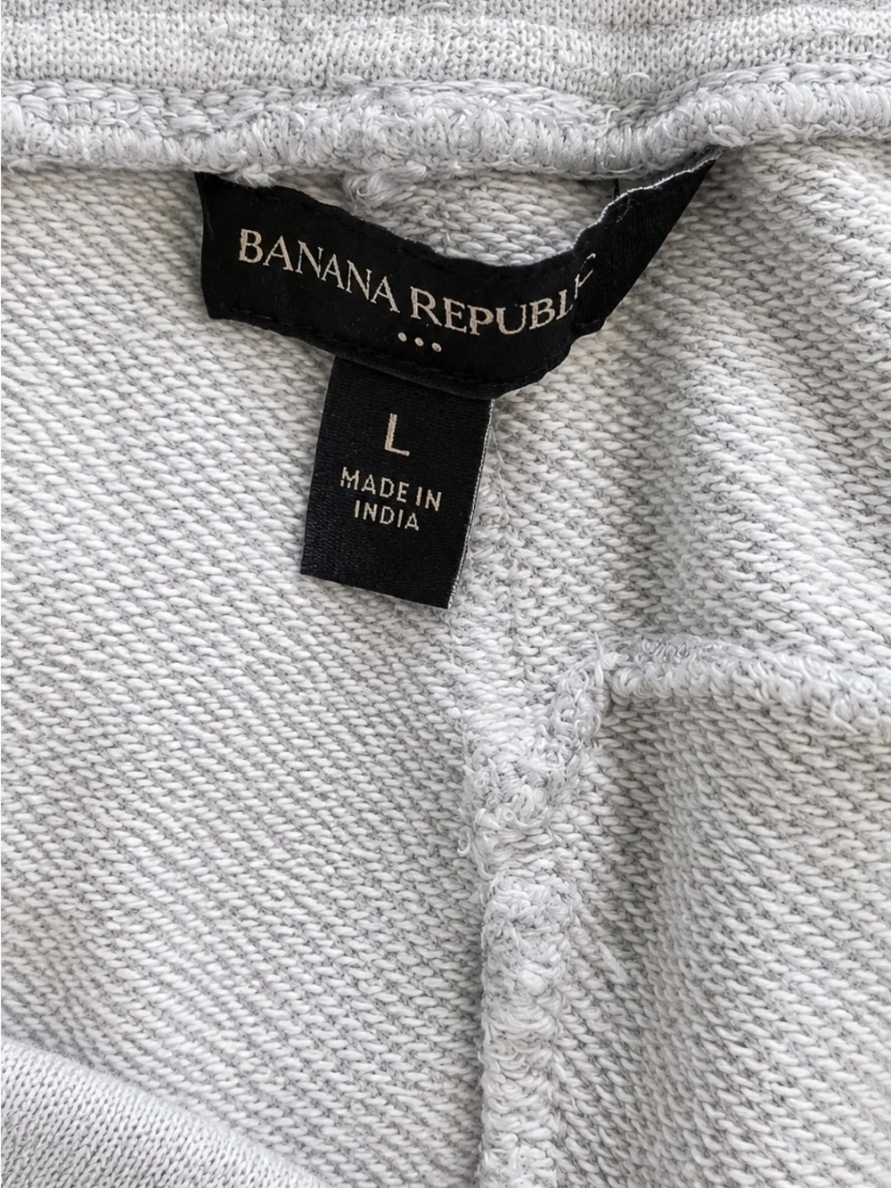 BANANA REPUBLIC FRENCH TERRY JOGGER SWEATPANTS MENS LARGE GRAY DRAWSTRING COMFOR